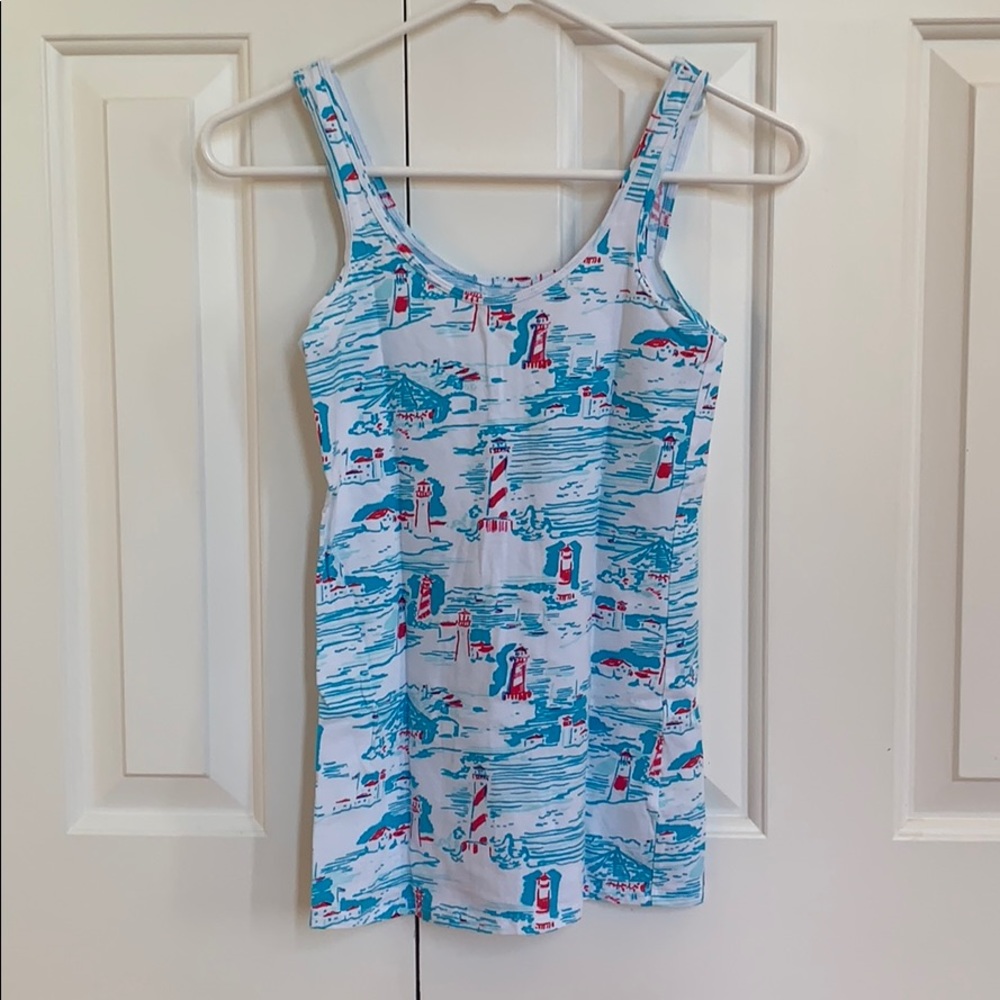 Lilly Pulitzer Tabbie Tank Top Watch Out XS